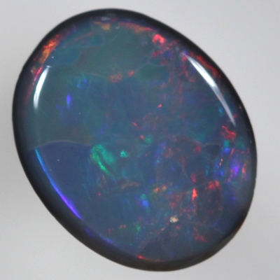 SOLID BLACK OPAL Bright red over blue